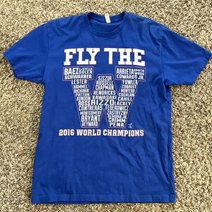 2016 Chicago Cubs Fly The W World Series. T-Shirt. Size Large